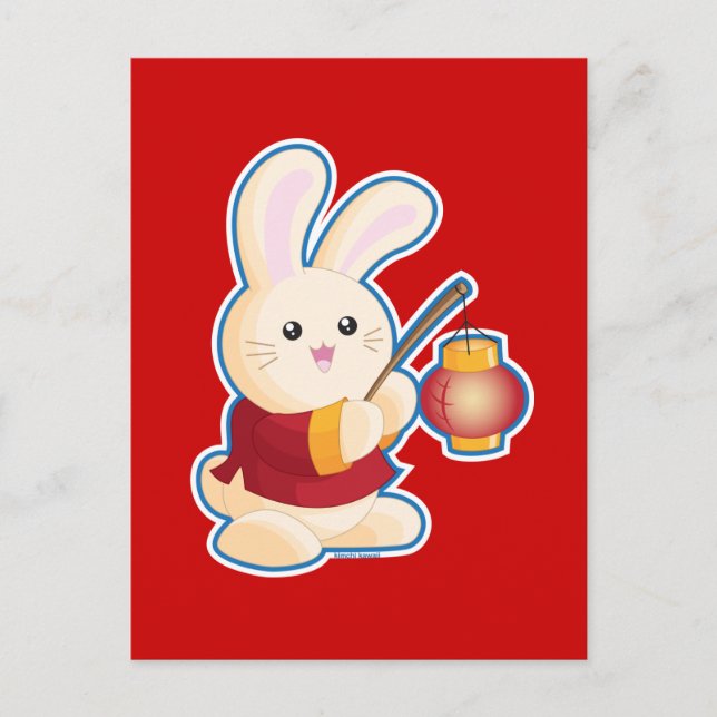 Year of the Rabbit Holiday Postcard (Front)