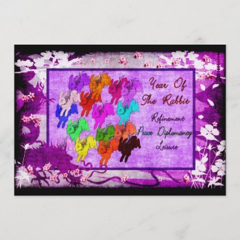 Year Of The Rabbit Invitation by Crazy_Card_Lady at Zazzle