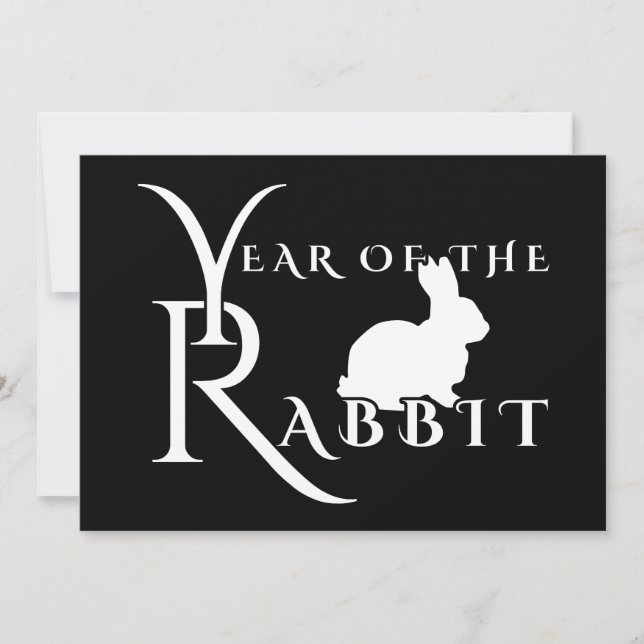 Year of the rabbit invitation (Front)