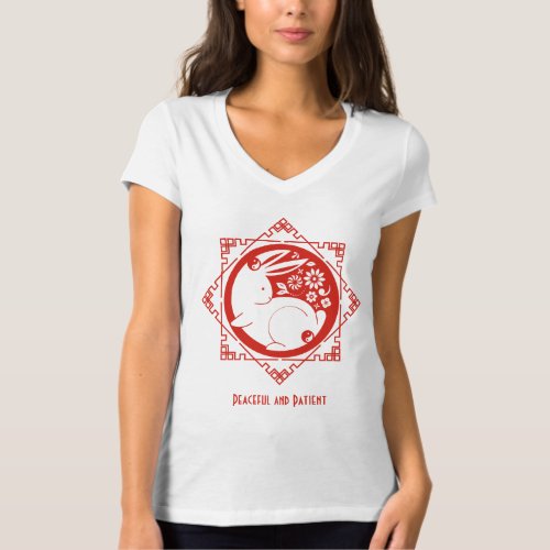Year of the Rabbit Mantras Chinese New Year Red T_Shirt