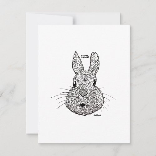 Year of the Rabbit New Year Card Flat Card