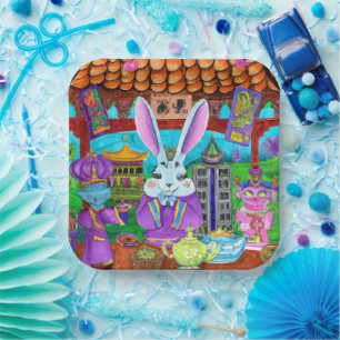 Year of the rabbit paper plates