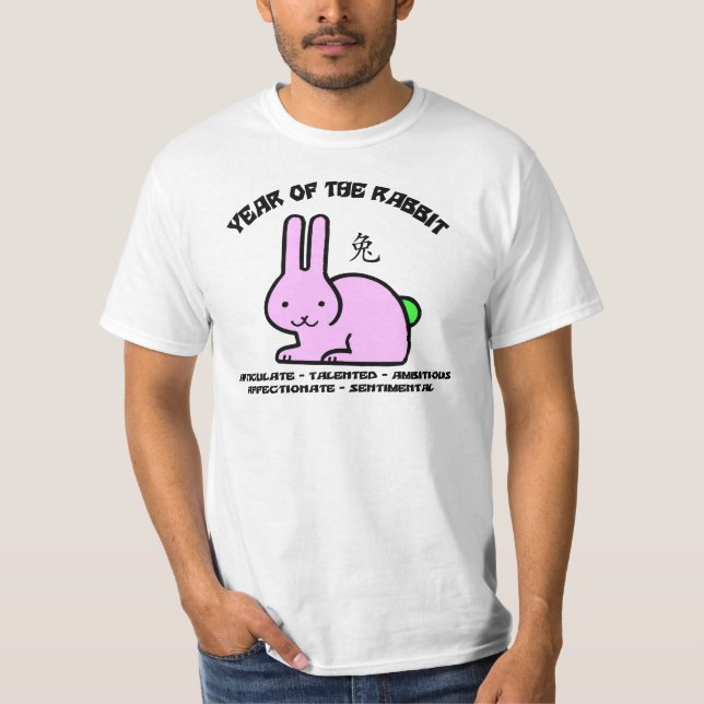 Year of The Rabbit T-Shirt Characteristics (Front)