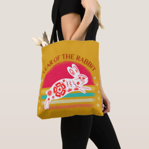 YEAR OF THE RABBIT TOTE BAG