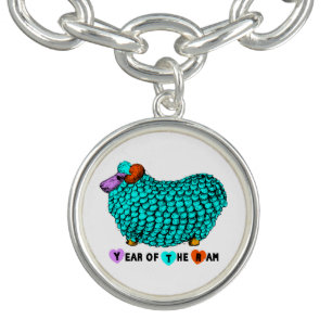 Year of the Ram or Sheep Turquoise Bracelet
