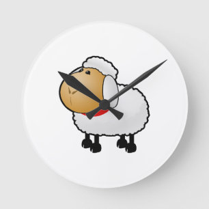 Year of the Ram / Sheep Chinese Lettering Round Clock