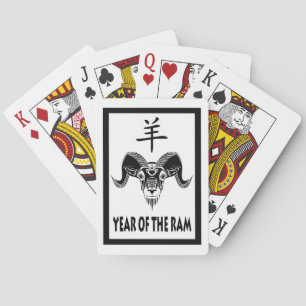 year of the ram (wildRam) Poker Cards