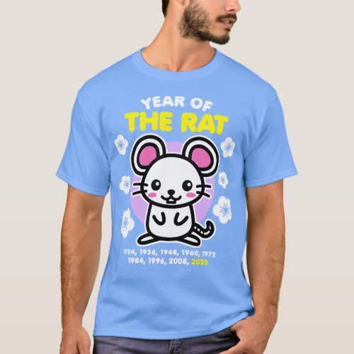 Year of the Rat 2020 Happy Chinese Zodiac New Year T_Shirt