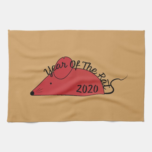 Year of the Rat 2020 Kitchen Towel (Horizontal)