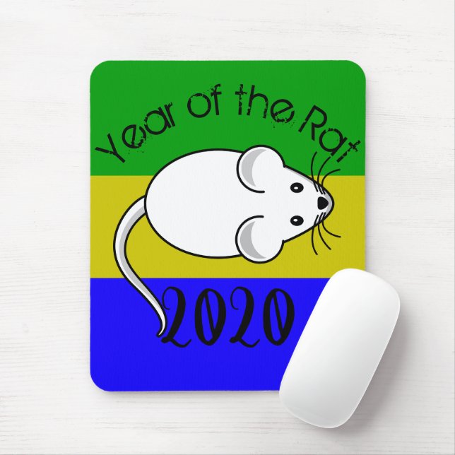 Year of the Rat 2020 Mouse with Text Pad (With Mouse)
