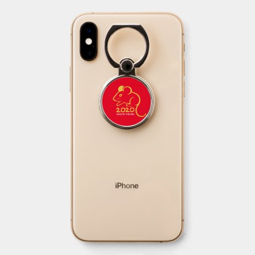 Year of the rat abstract art 2020 phone ring stand