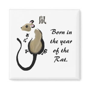 "Year of the rat" Asian Rat magnet