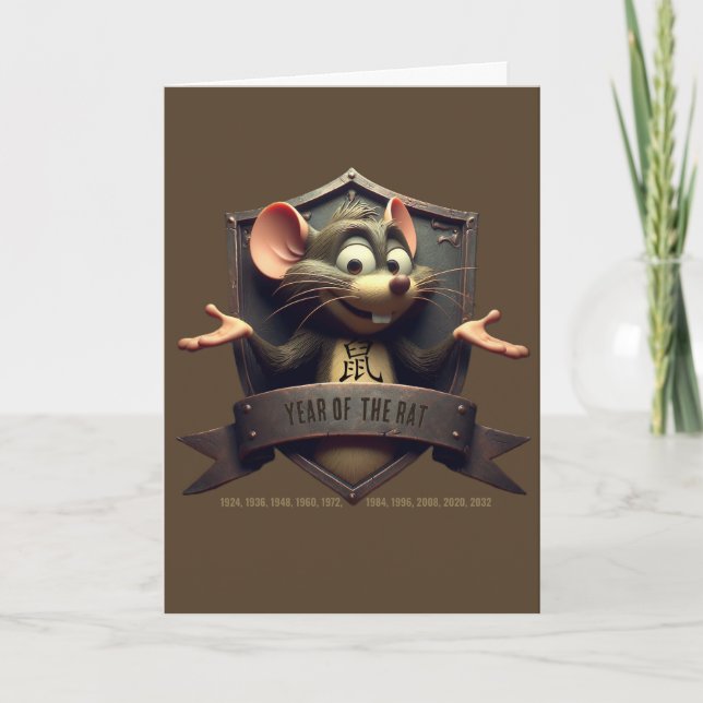 Year of the Rat Birthday Card (Front)