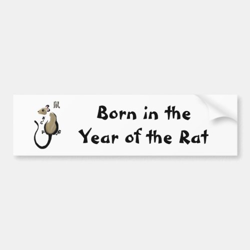 Year of the Rat Bumper Sticker