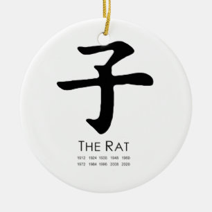 Year of the Rat Ceramic Ornament