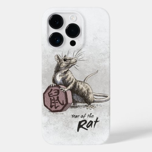 Year of the Rat Chinese Zodiac Art  Case_Mate iPhone 14 Pro Case