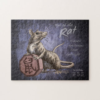 Year of the Rat Chinese Zodiac Art Jigsaw Puzzle