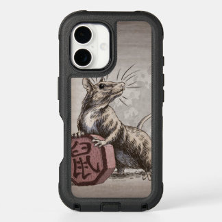 Year of the Rat Chinese Zodiac Art iPhone 16 Case