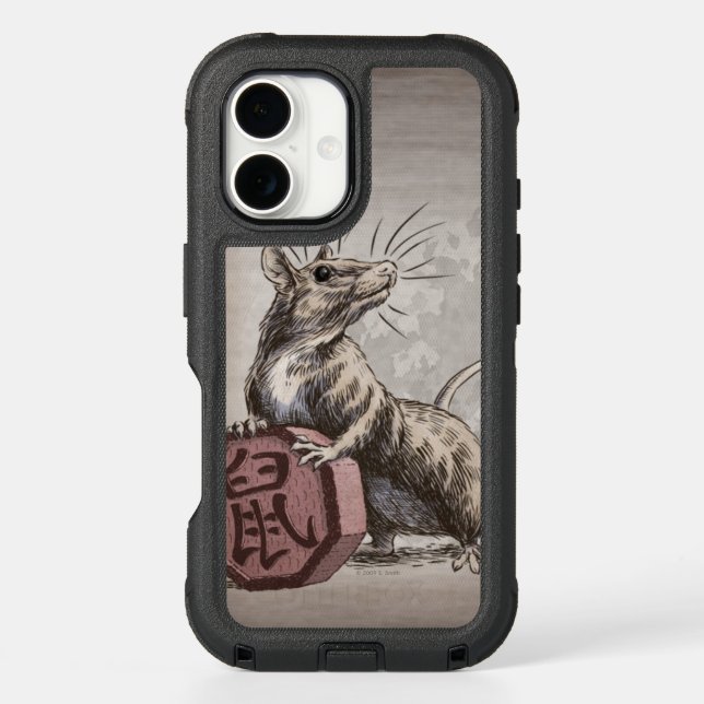 Year of the Rat Chinese Zodiac Art Otterbox iPhone Case (Back)