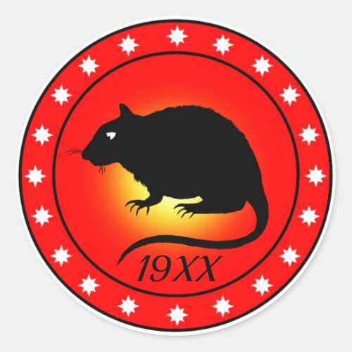 Year of the Rat Classic Round Sticker