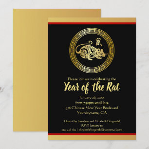Year of the Rat GR Chinese New Year Party Invitation