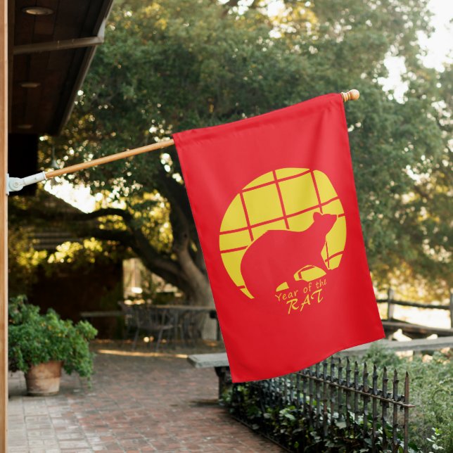 Year of the Rat House Flag (In SItu)