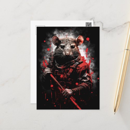 Year of the Rat Samurai Postcard