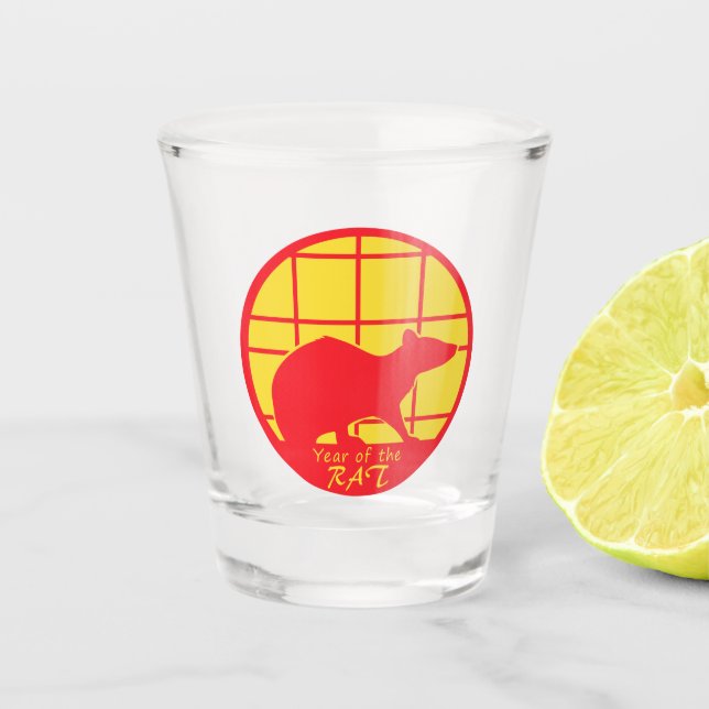 Year of the Rat Shot Glass (Front)