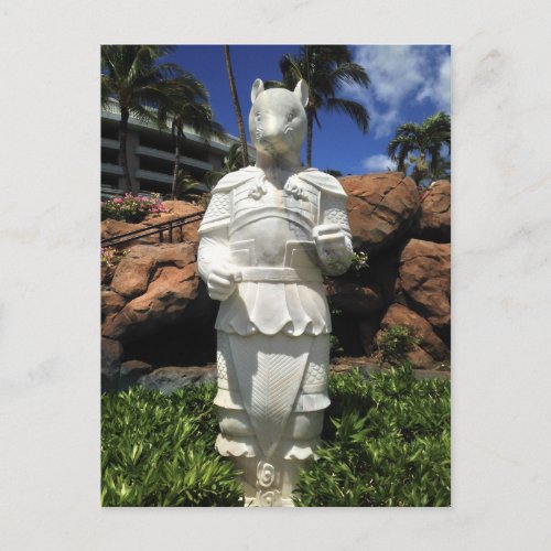 Year of the Rat Statue Waikoloa Hawaii Holiday Postcard