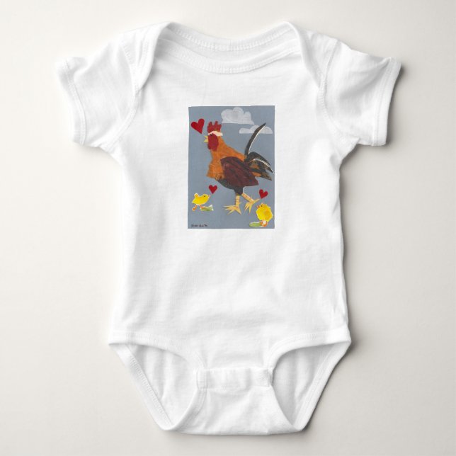 Year of the Rooster 2017 Baby Outfit Baby Bodysuit (Front)