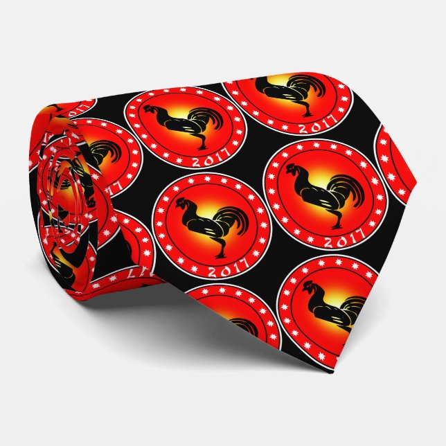 Year of the Rooster 2017 Neck Tie (Rolled)