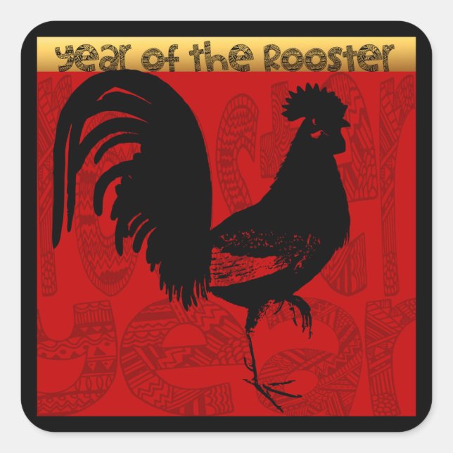 Year of The Rooster 2017 Square Sticker (Front)