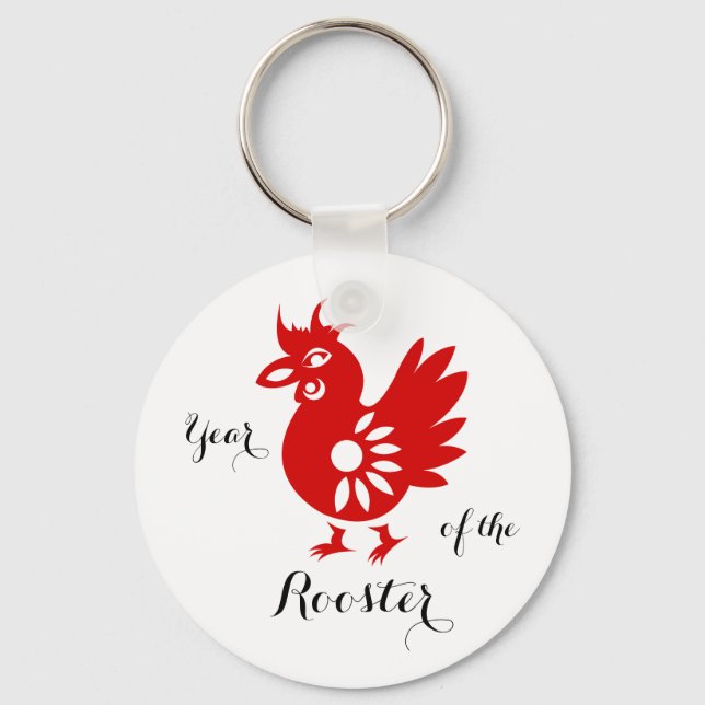 Year of the Rooster Chinese Horoscope Magnets Keychain (Front)