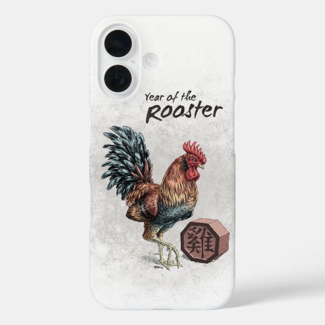 Year of the Rooster Chinese Zodiac Art Case-Mate iPhone Case (Back)
