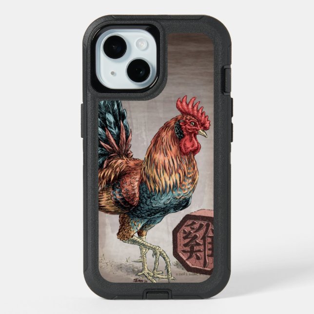 Year of the Rooster Chinese Zodiac Art iPhone Case (Back)