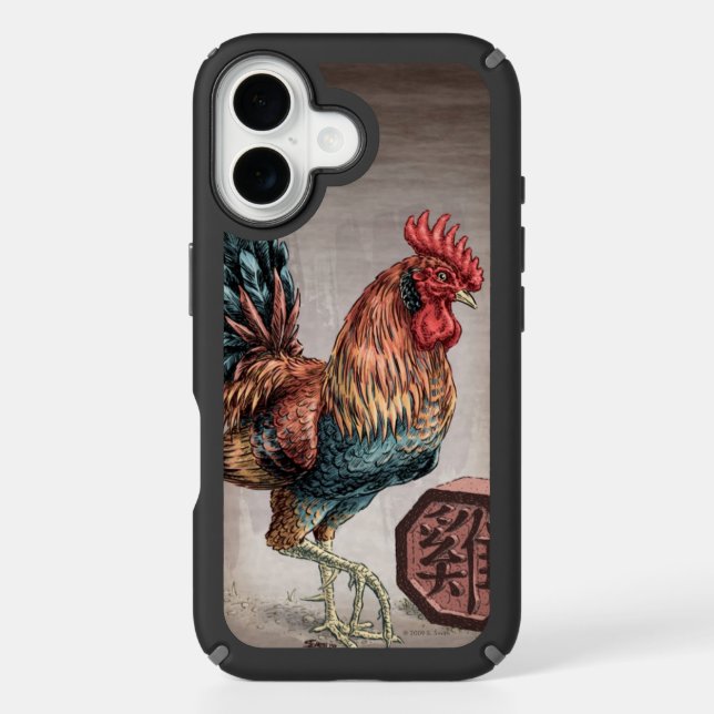 Year of the Rooster Chinese Zodiac Art iPhone Case (Front)