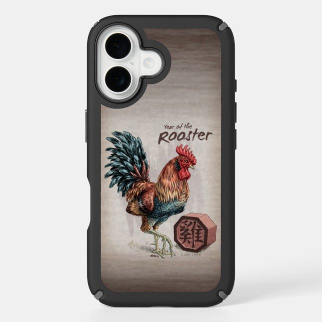 Year of the Rooster Chinese Zodiac Art Speck iPhone Case (Front)