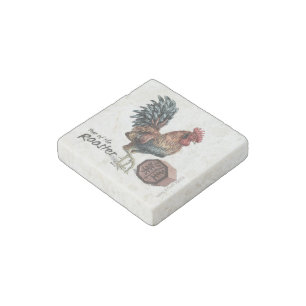 Year of the Rooster Chinese Zodiac Art Stone Magnet