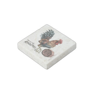 Year of the Rooster Chinese Zodiac Art Stone Magnet