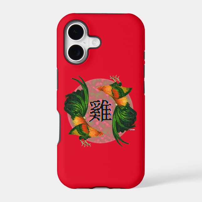 Year of the Rooster Circle Iphone Case (Back)