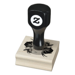 Year of the Rooster Circle Rubber Stamp