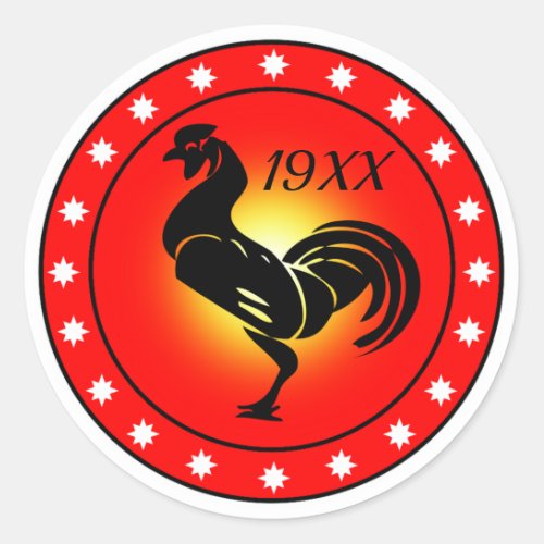 Year of the Rooster Classic Round Sticker