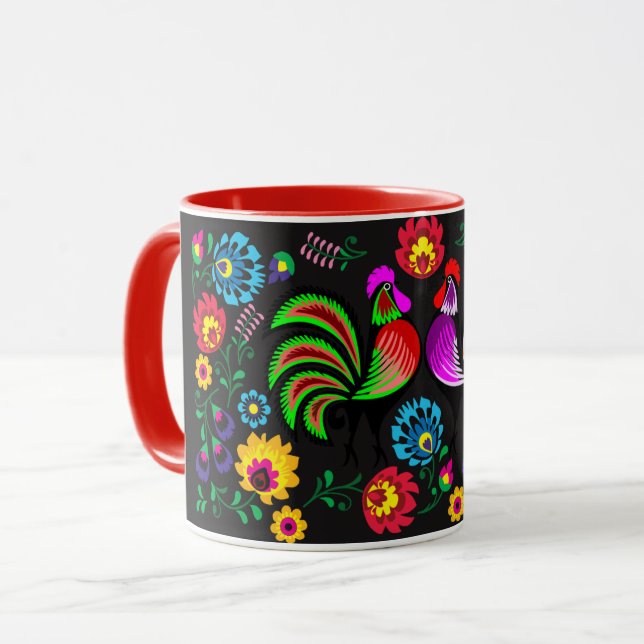 Year of the Rooster Design 10 Mug (Front Left)