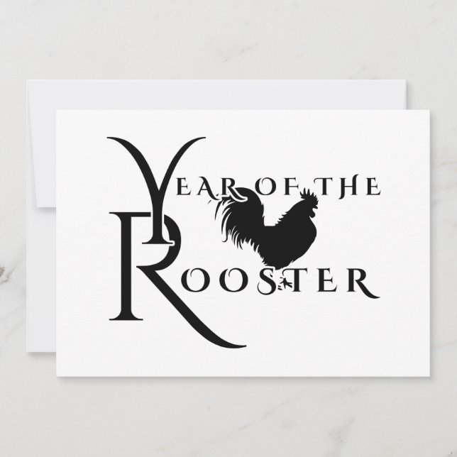 Year of the rooster invitation (Front)