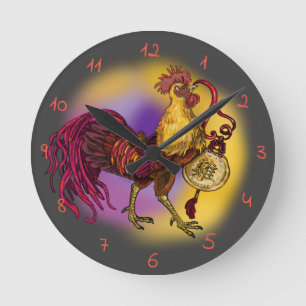 Year of the Rooster Round Clock
