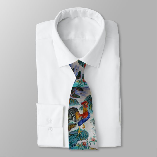 Year of the Rooster Tie Design 1 (Tied)