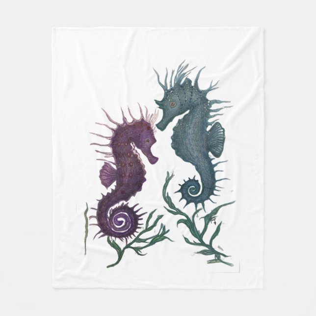 Year of the Seahorses Fleece Blanket (Front)