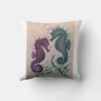 Year of the Seahorses Throw Pillow