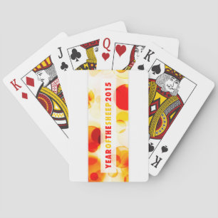 year of the sheep 2015 (bokeh) poker cards