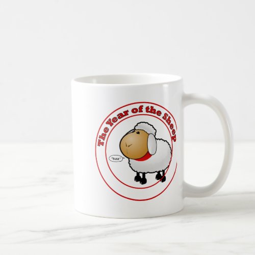 Year of the Sheep Cartoon Coffee Mug